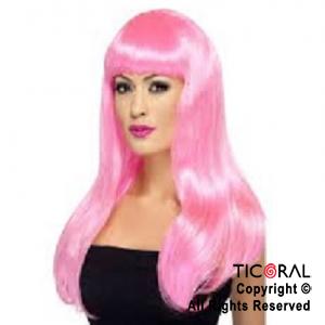 PELUCA LACIA LARGA ROSA x 1